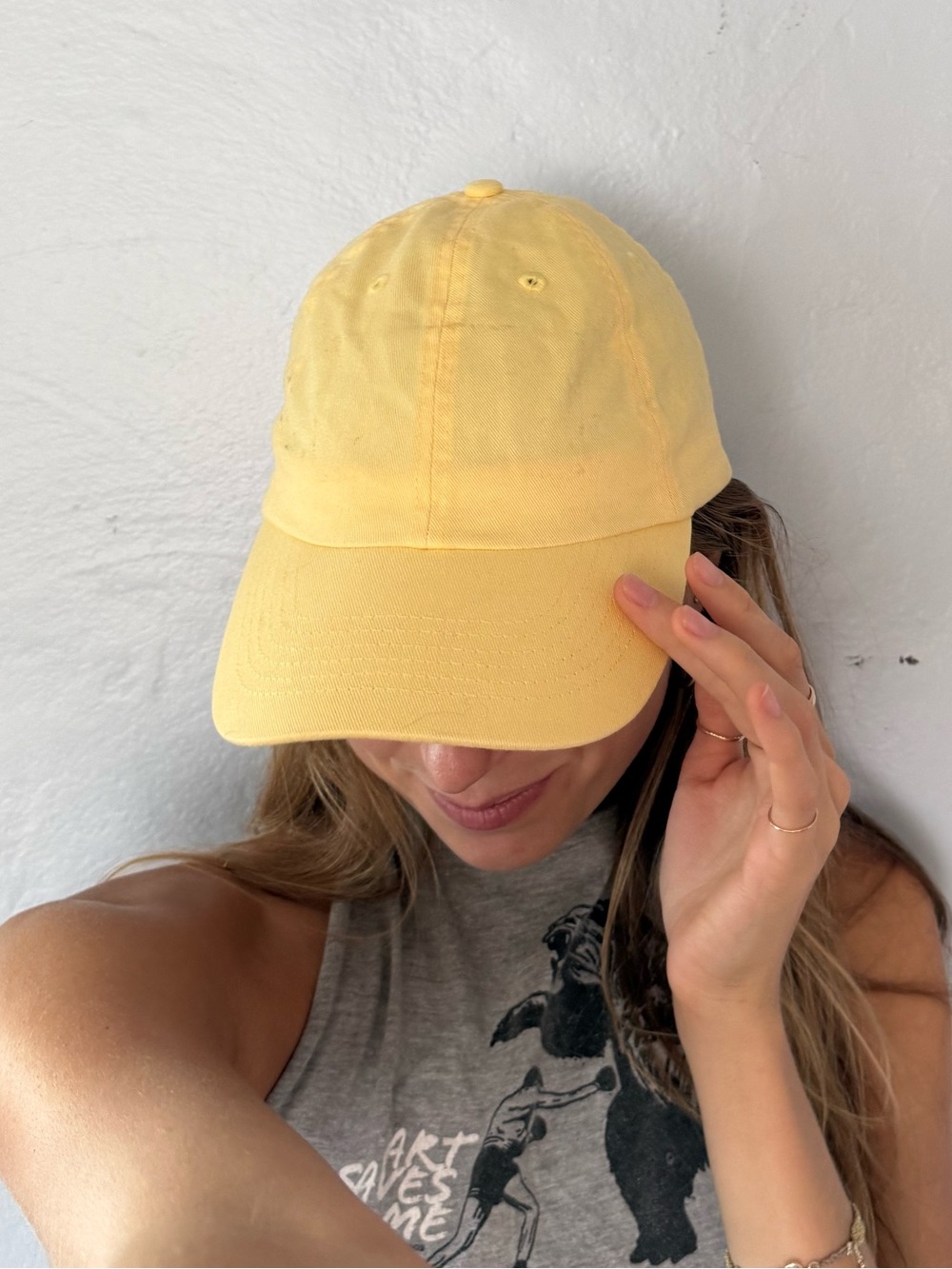 Soft Yellow Women's Cotton Baseball Cap